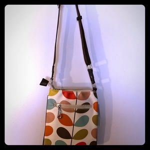 Multi-color bag with over the shoulder strap